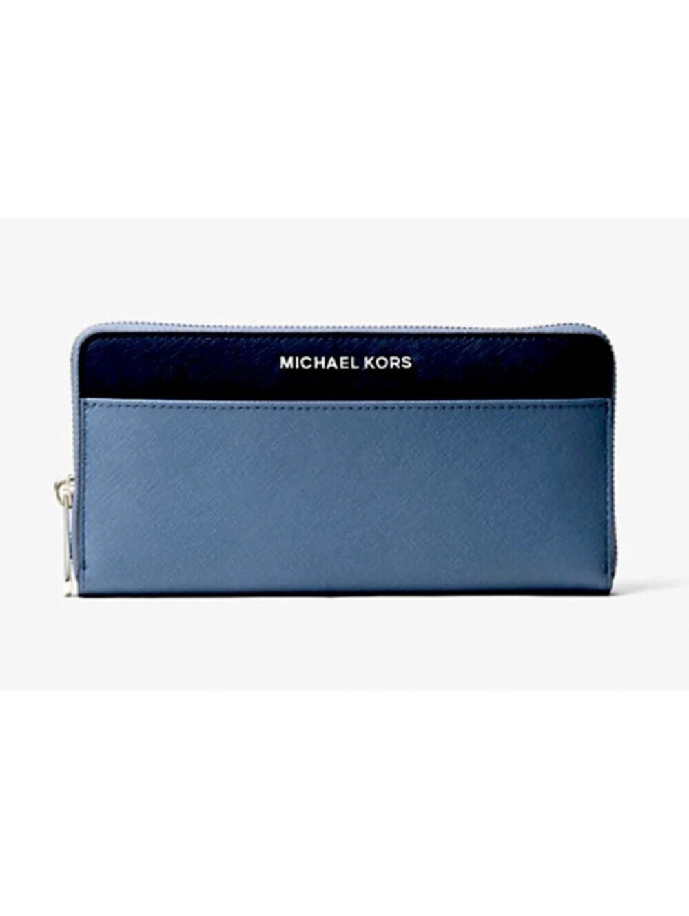 Michael Kors Jet Set Travel Saffiano Leather Continental Wallet Blue NWOT